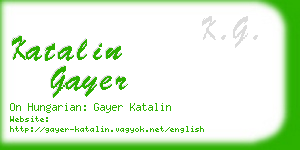 katalin gayer business card